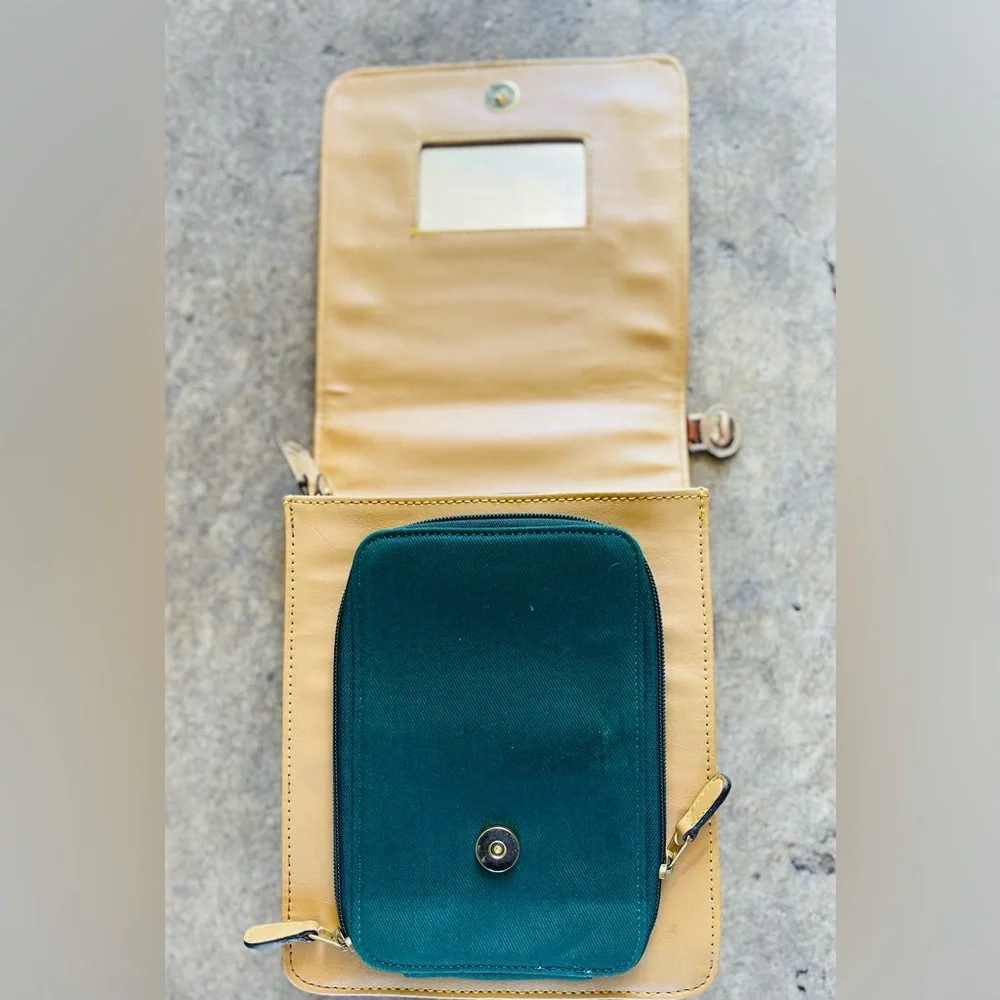 Vintage Leather Canvas Dooney & Bourke Multi Compartment Purse Handbag - Picture 8 of 13